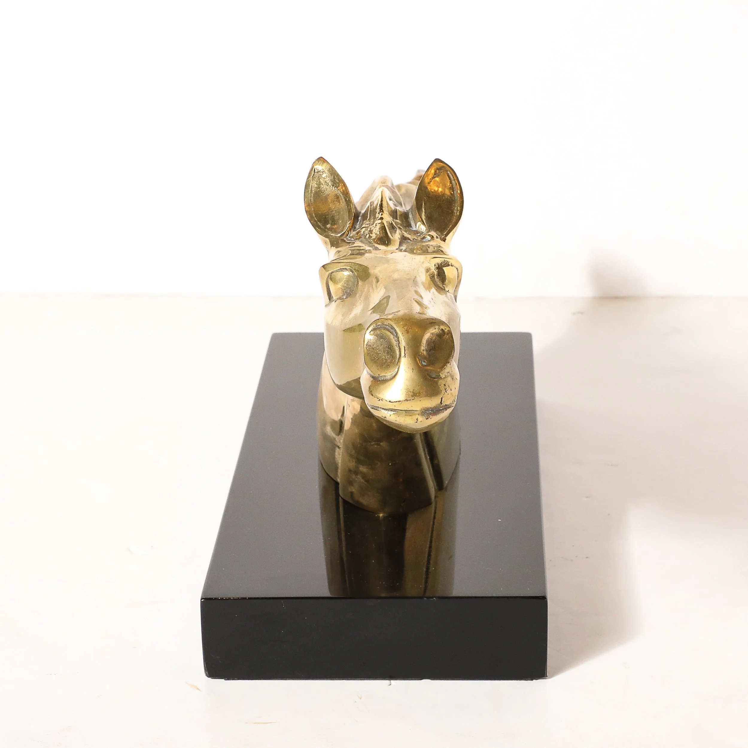 Mid-Century Brutalist Welded Bronze Sculpture of a Leaping Goat on